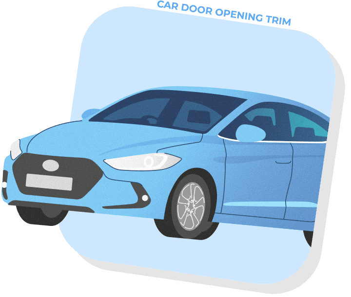 自動車ドア開口部トリム（CAR DOOR OPENING TRIM）の製品イラスト